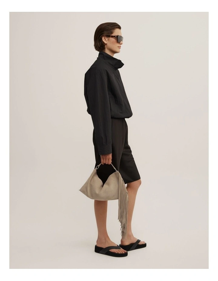 Dakota Leather Clutch in Sand image 6