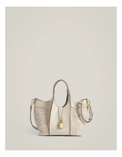 Yasmin Mini Weave Bag in Chalk