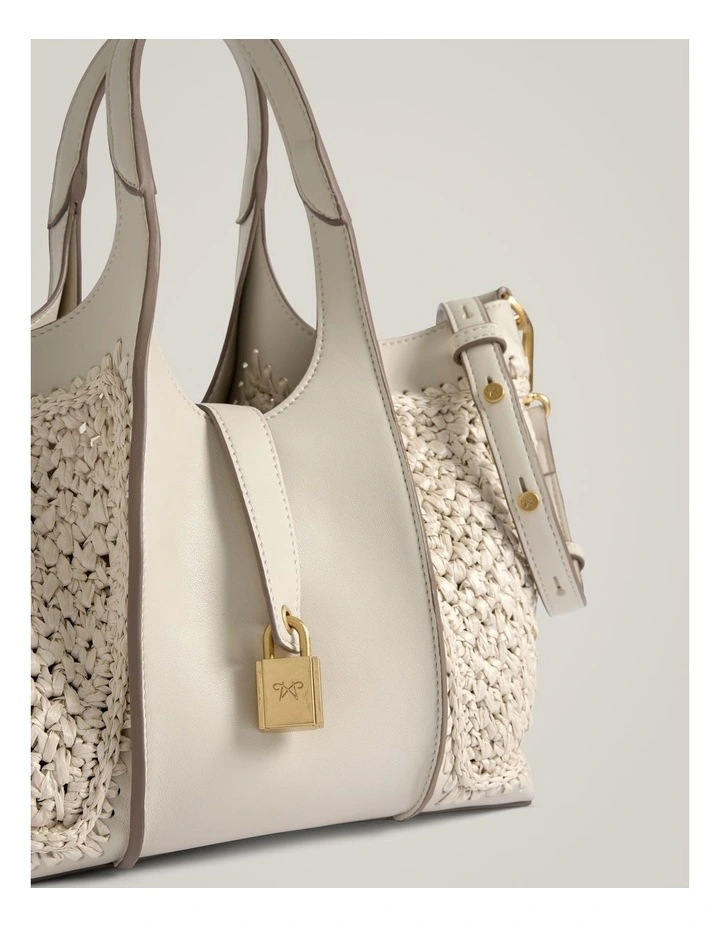 Yasmin Mini Weave Bag in Chalk image 3