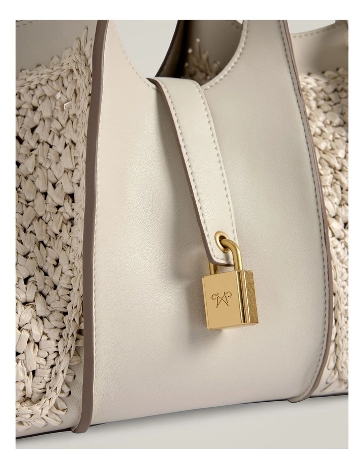 Yasmin Mini Weave Bag in Chalk image 6