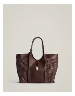Yasmin Weave Tote in Espresso