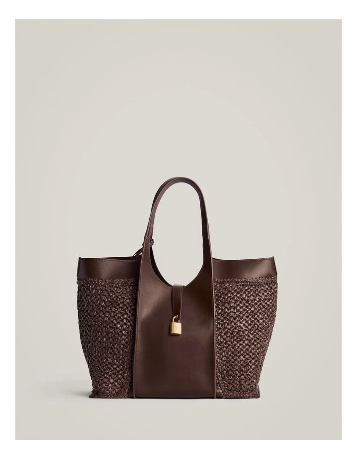 Yasmin Weave Tote in Espresso image 1