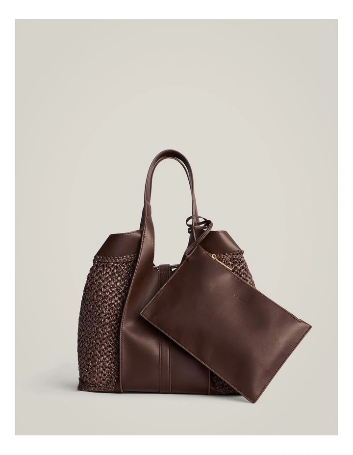 Yasmin Weave Tote in Espresso image 5