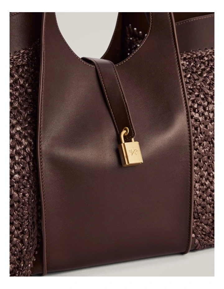 Yasmin Weave Tote in Espresso image 6