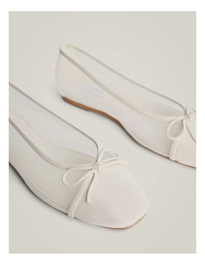Raph Mesh Flats in Fresh White image 4