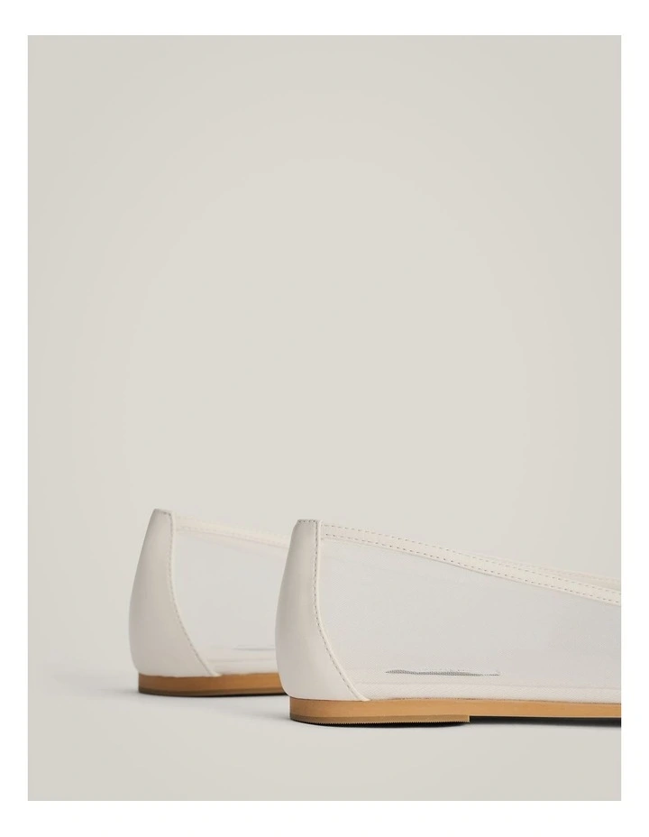 Raph Mesh Flats in Fresh White image 5