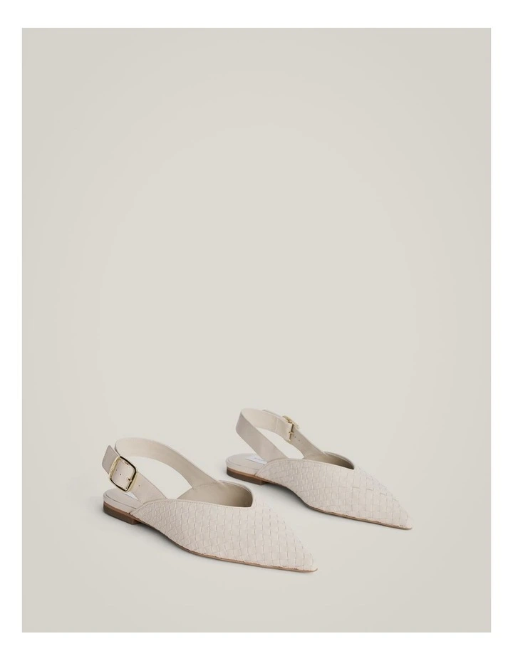 Daisy Weave Flats in Chalk image 3
