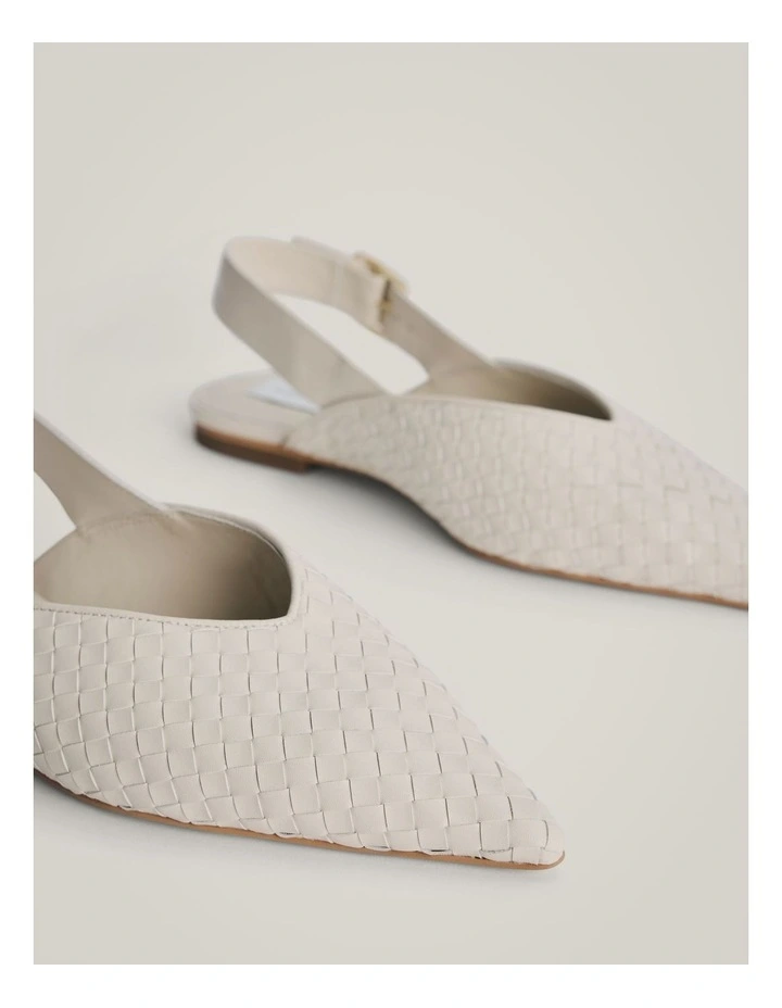 Daisy Weave Flats in Chalk image 4