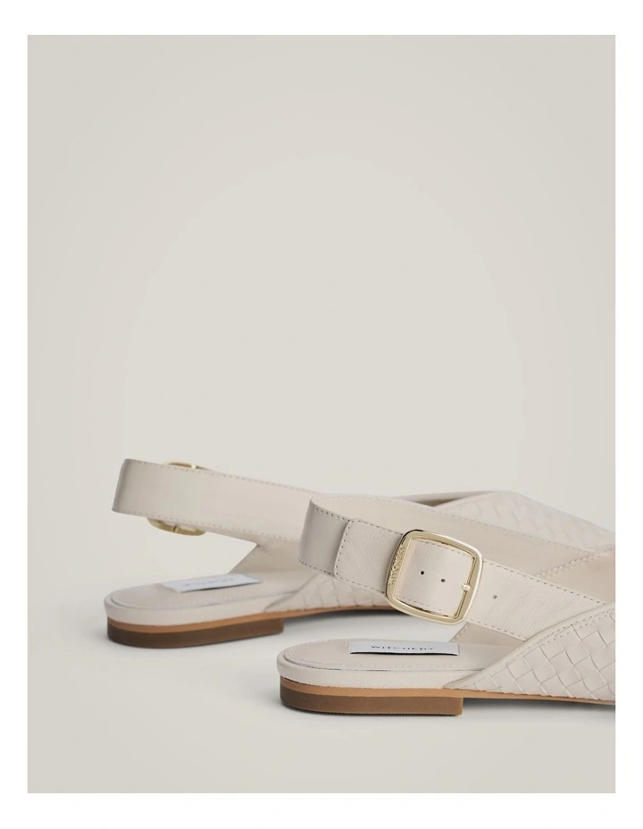 Daisy Weave Flats in Chalk image 5