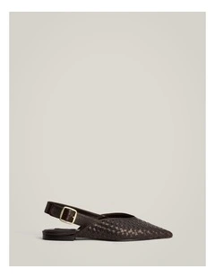 Daisy Weave Flats in Espresso