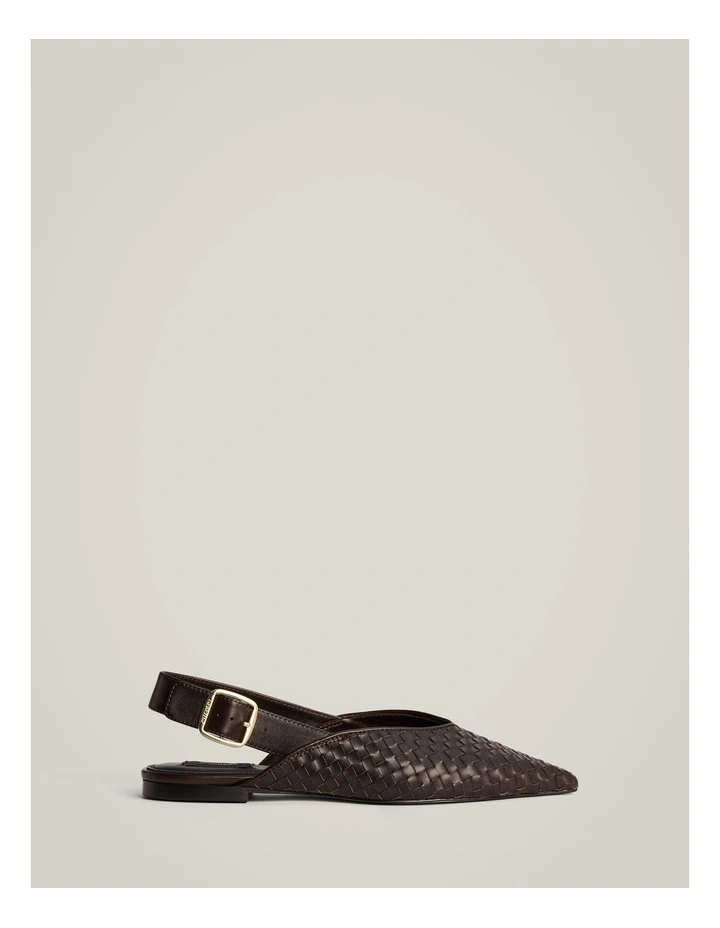 Daisy Weave Flats in Espresso image 1