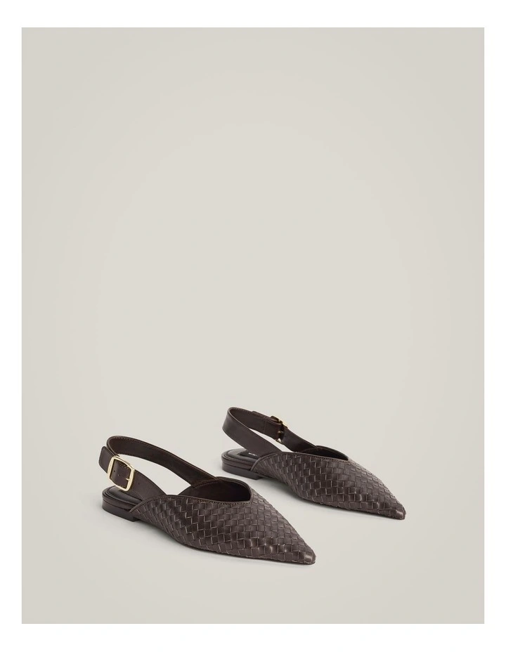 Daisy Weave Flats in Espresso image 3