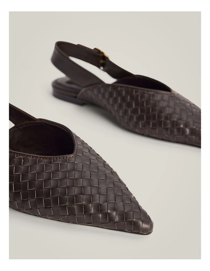 Daisy Weave Flats in Espresso image 4