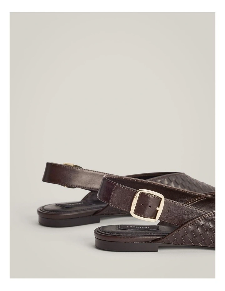 Daisy Weave Flats in Espresso image 5