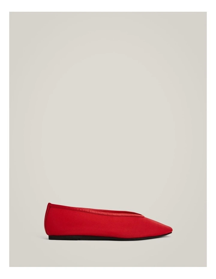 Petra Mesh Flats in Scarlet image 1