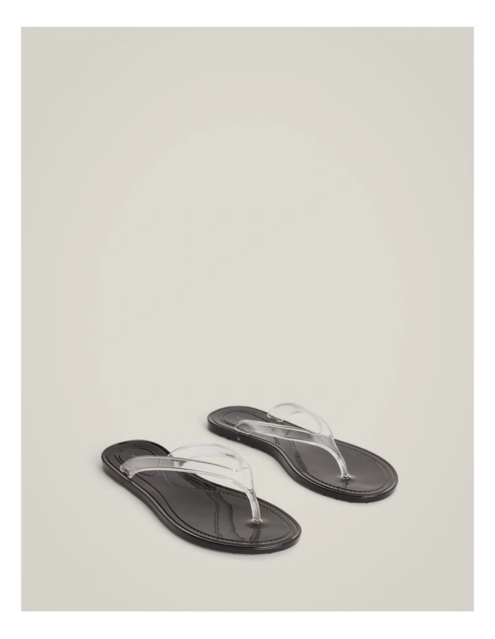 Frida Jelly Flip Flops in Black image 3