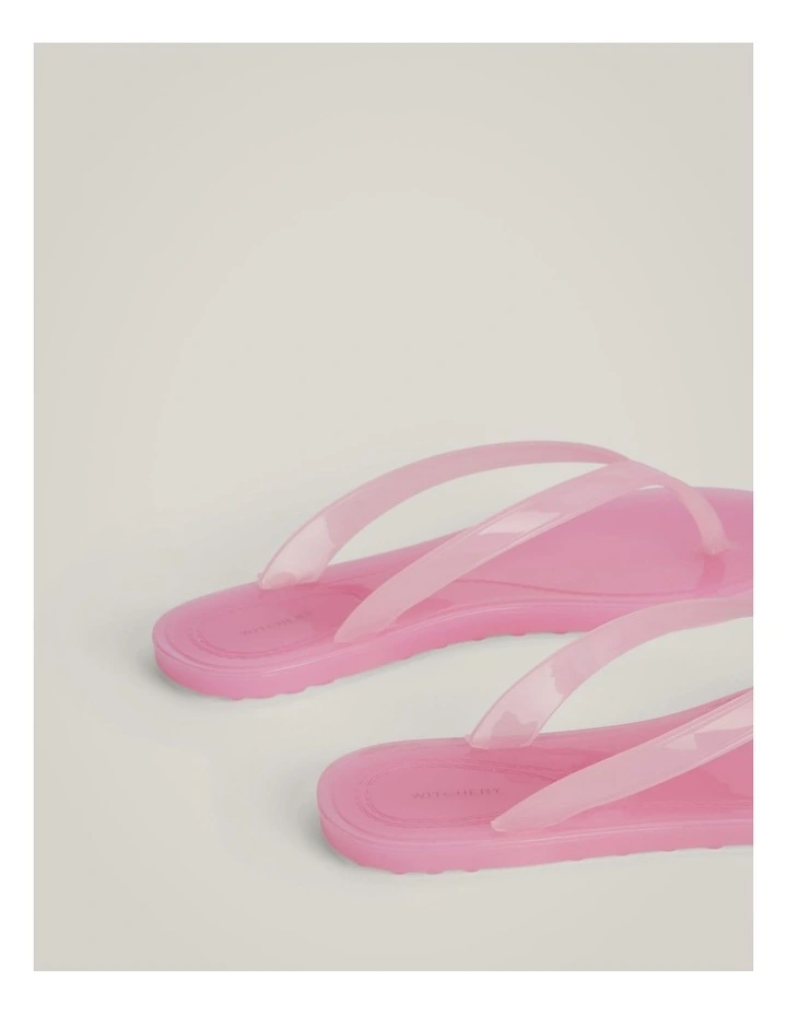 Frida Jelly Flip Flops in Soft Pink image 5