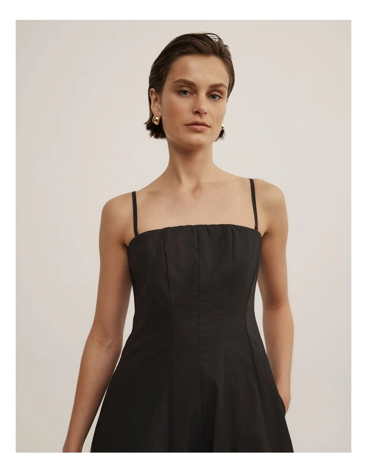 Strapless Panel Dress in Black image 3