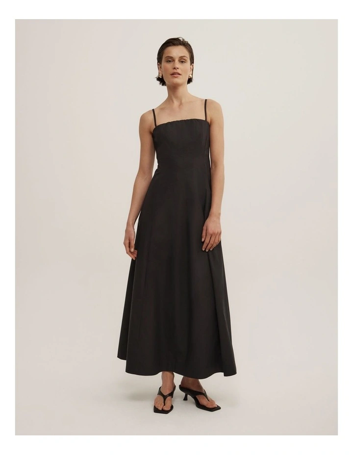 Strapless Panel Dress in Black image 4