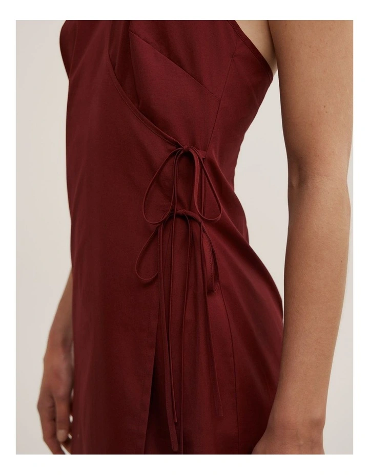 Halter Wrap Dress in Rust image 3