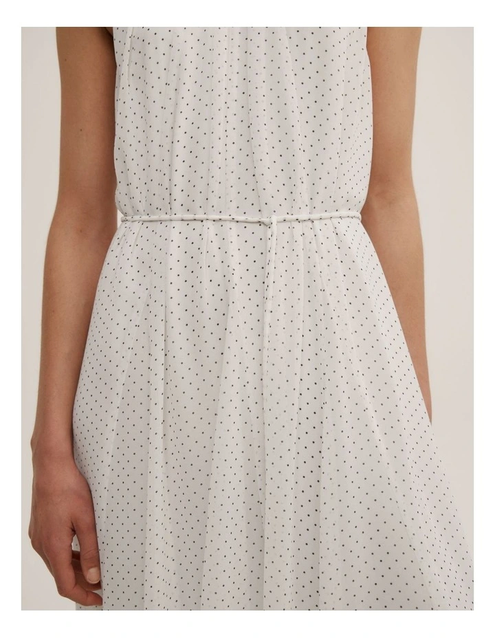 Maxi Halter Dress in White Spot image 5