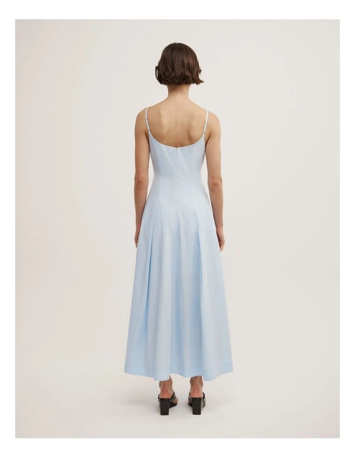 Fine Strap Panel Dress in Pale Blue image 4