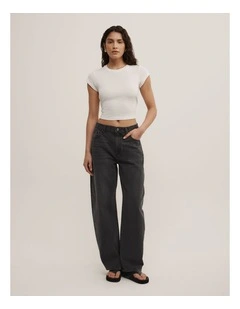 Soft Curve Jeans in Charcoal Wash