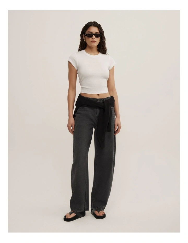 Soft Curve Jeans in Charcoal Wash image 3
