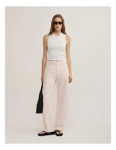 Soft Curve Jeans in Soft Pink
