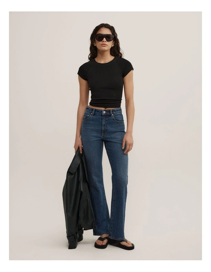 Slim Bootcut Jeans in Pacific Wash image 4