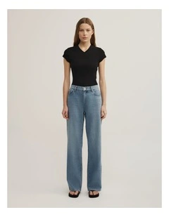 Mid Rise Relaxed Jeans in Amalfi Wash