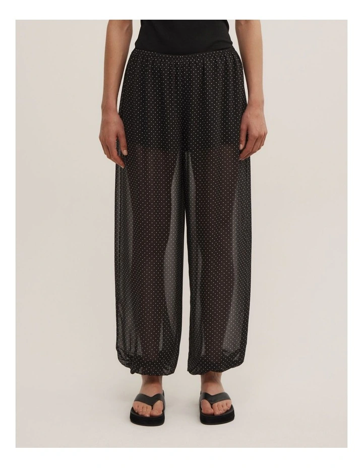 Sheer Balloon Pants in Black Spot image 2