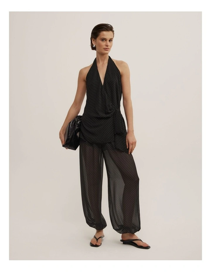 Sheer Balloon Pants in Black Spot image 3