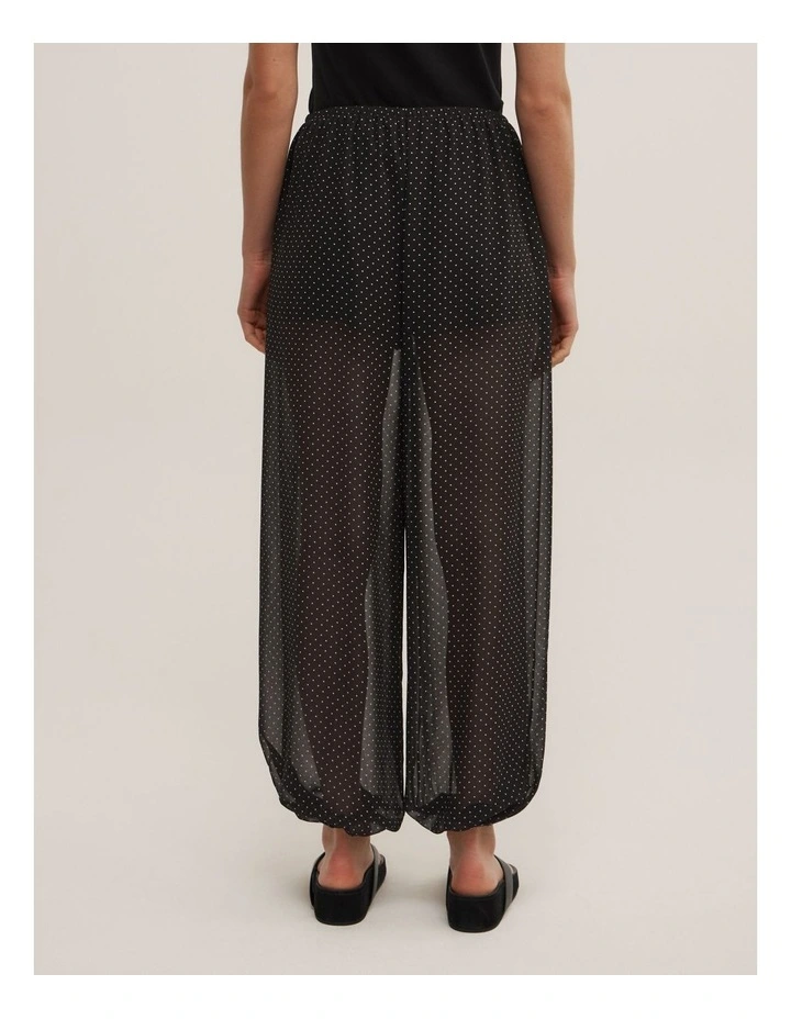 Sheer Balloon Pants in Black Spot image 4