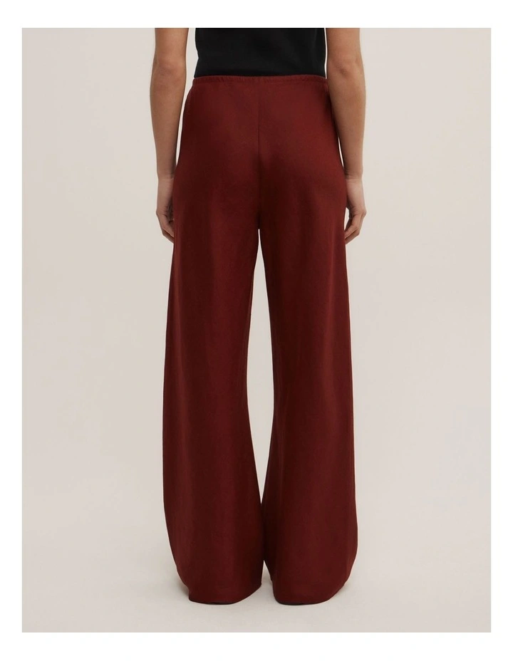 Bias Linen Pants in Rust image 4