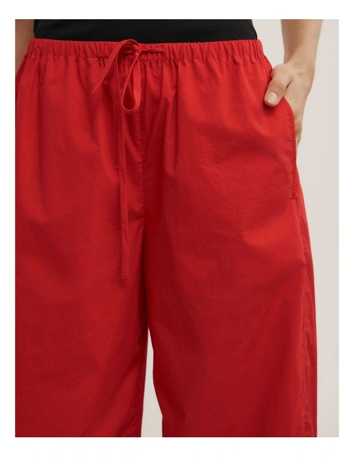 Pull On Barrel Pant in Scarlet image 3