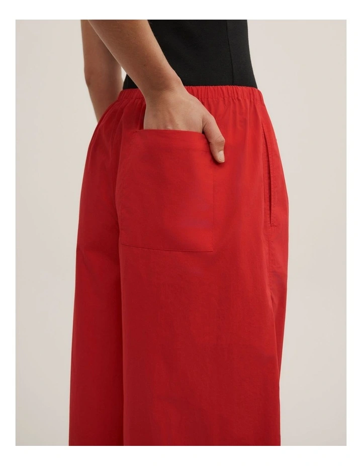 Pull On Barrel Pant in Scarlet image 4