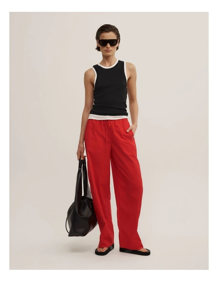 Pull On Barrel Pant in Scarlet image 5