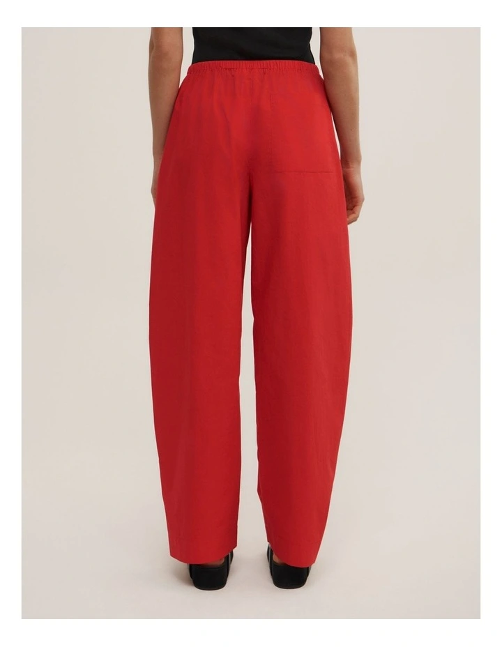 Pull On Barrel Pant in Scarlet image 6