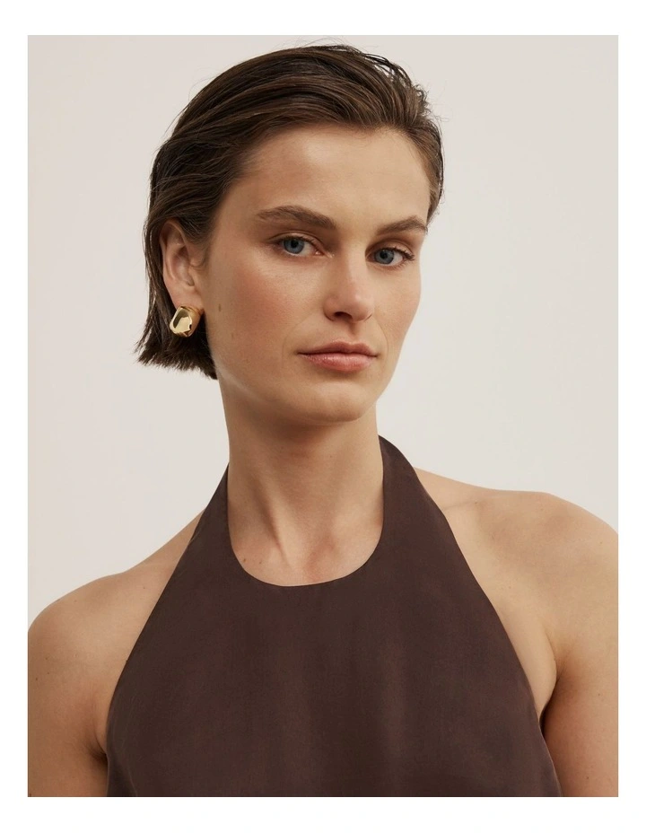Halter Detail Top in Espresso image 3