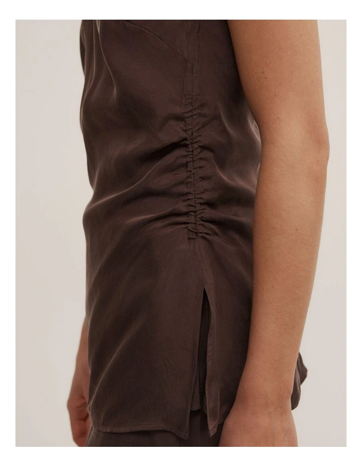 Halter Detail Top in Espresso image 4