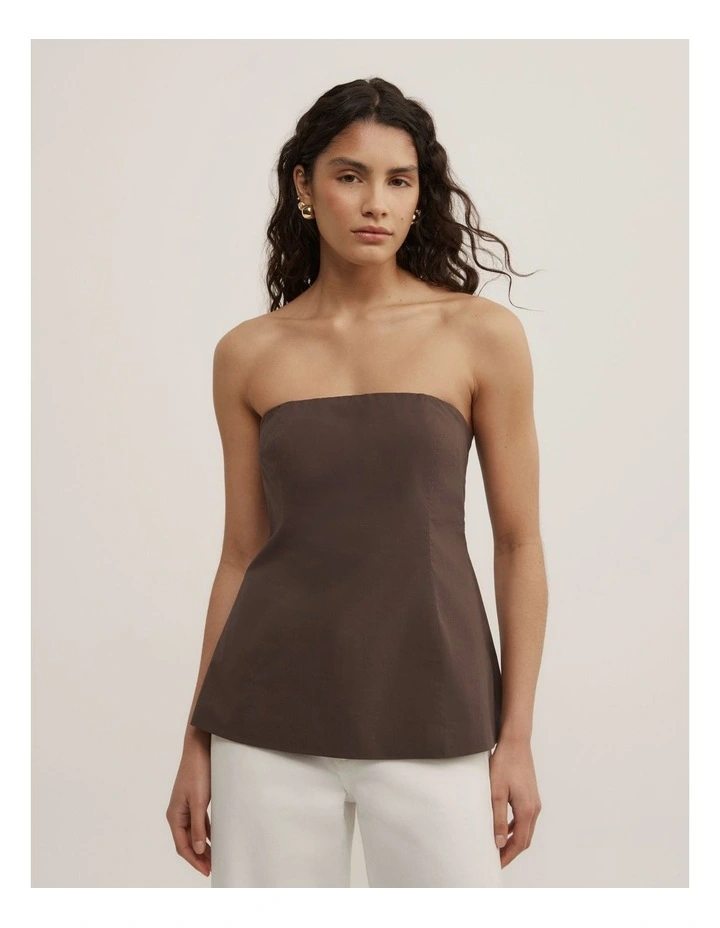 Cotton Bodice in Espresso image 1
