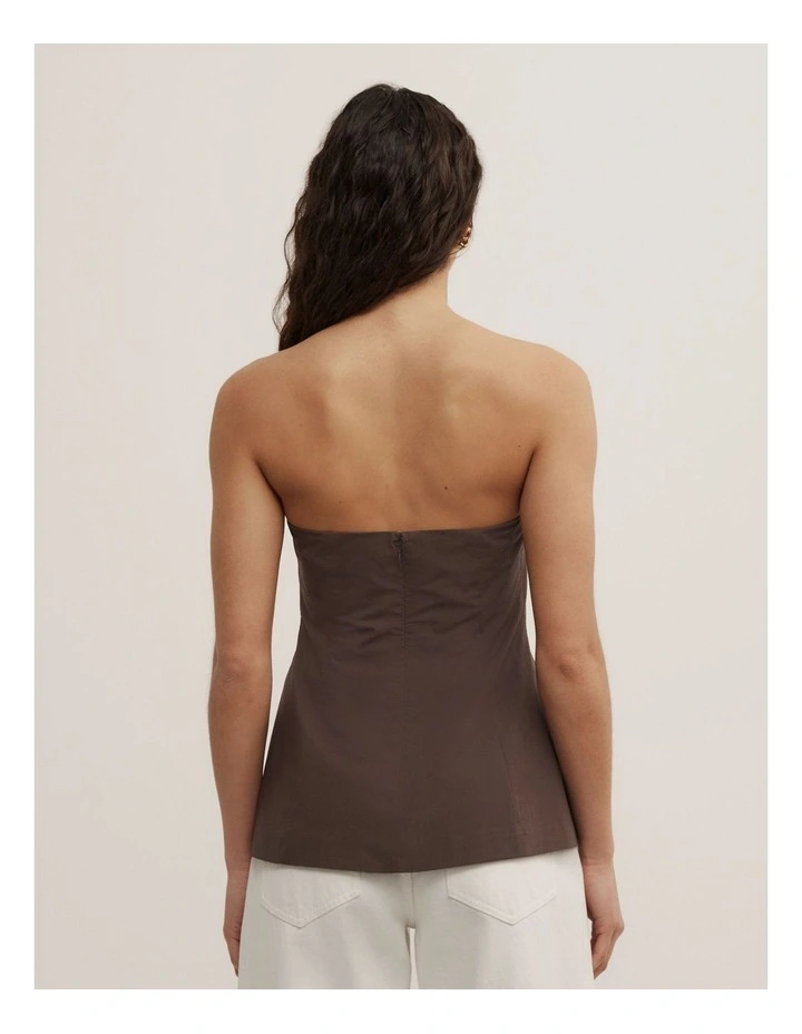 Cotton Bodice in Espresso image 2
