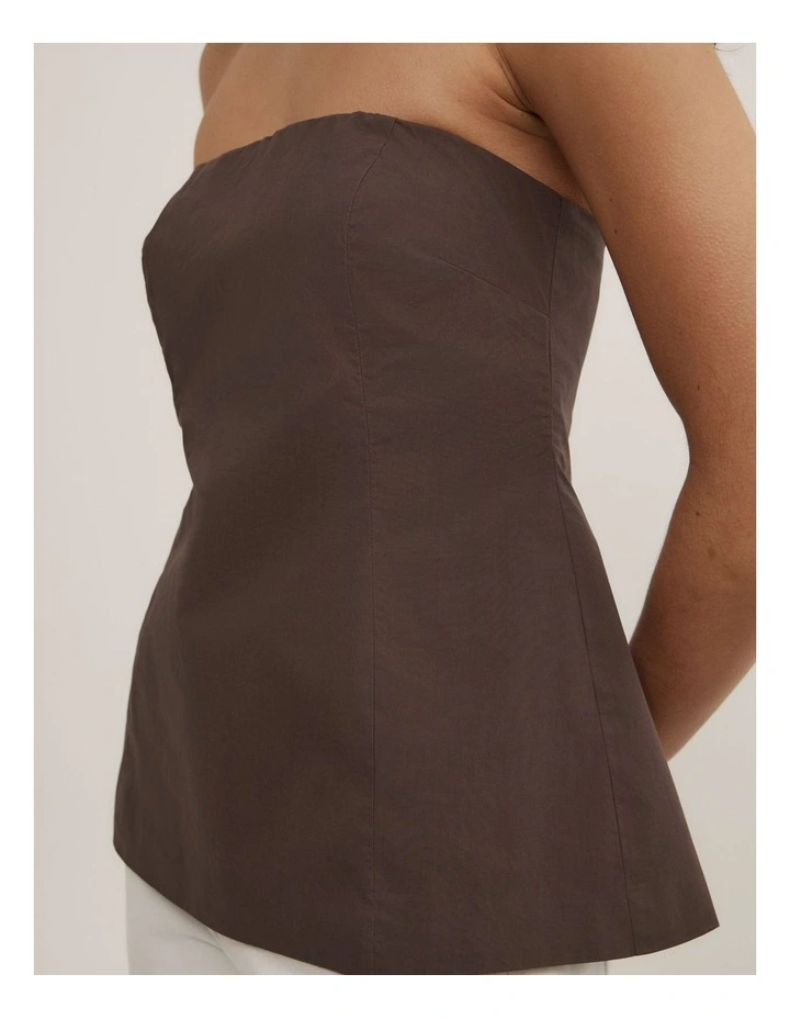 Cotton Bodice in Espresso image 3
