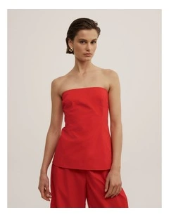 Cotton Bodice in Scarlet
