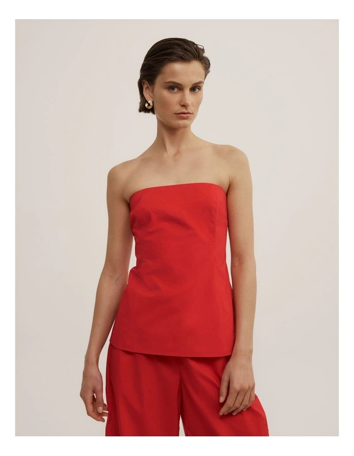 Cotton Bodice in Scarlet image 1