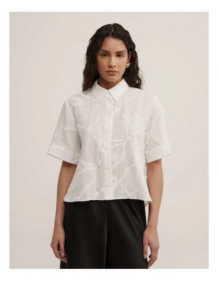 Relaxed Shirt in Fresh White image 1