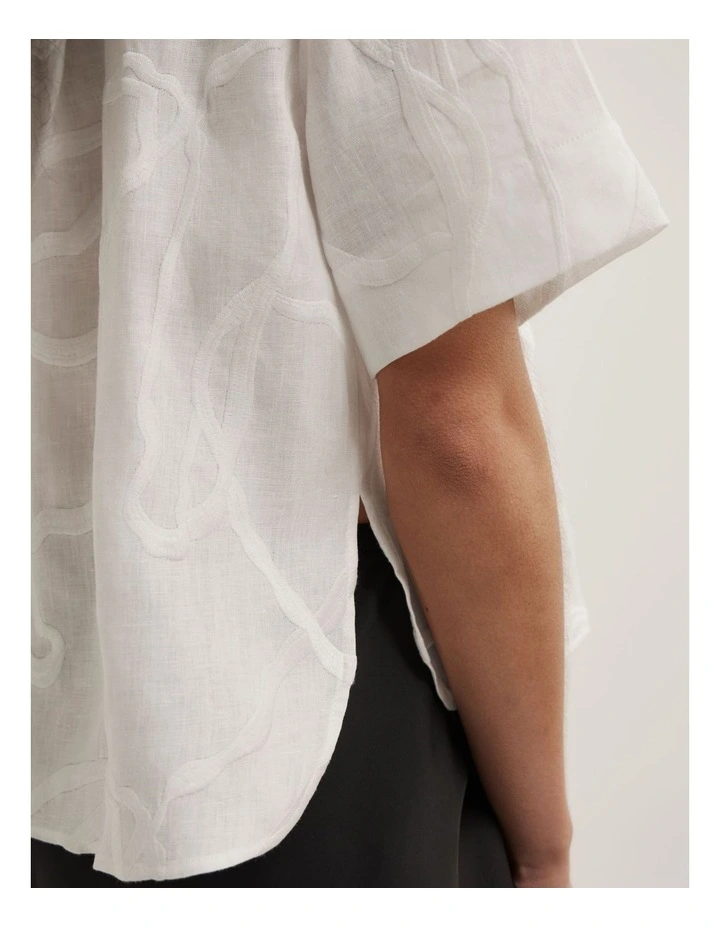 Relaxed Shirt in Fresh White image 4