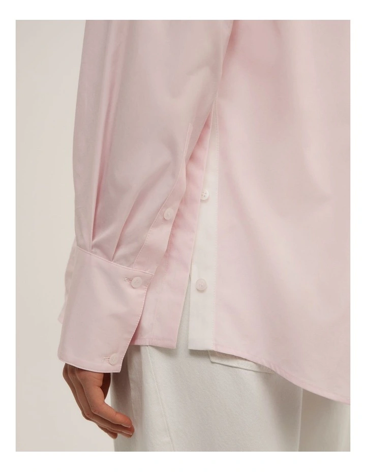 Button Side Shirt in Soft Pink image 4