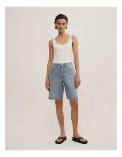 Denim Bermuda Shorts in Amalfi Wash